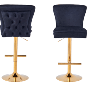 Tabouret de Bar – Velours & Acier Chromé | Élégance Contemporaine