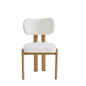 Fauteuil Modulaire Élégant – Tissu Beige & Structure Métal | Design Contemporain