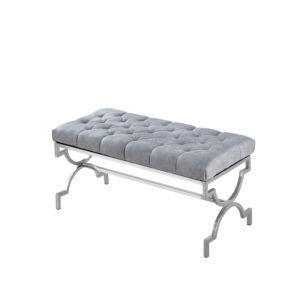 Banquette Moderne – Velours & Structure Métal | Design Épuré 97x44x46 cm