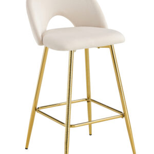 Tabouret de Bar TEDDY – Velours & Doré | Élégance Contemporaine