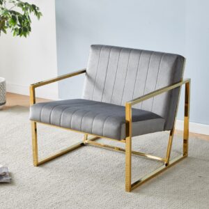 Fauteuil Keny – Gris Doré