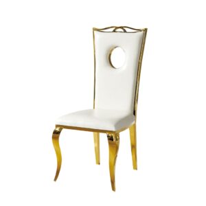 Chaise Royal blanc doré