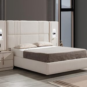 Lit Coffre Bianca - 160x200cm - 2 Chevets + LED